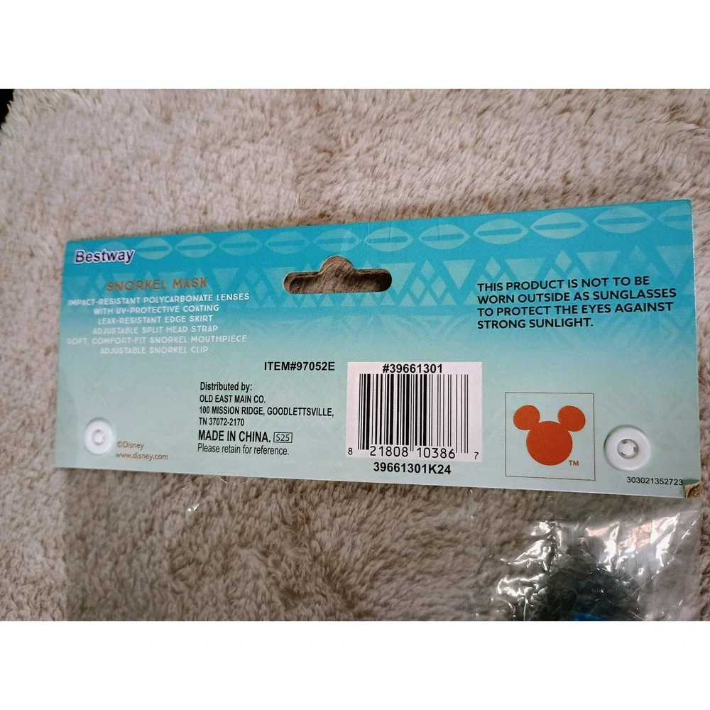 Disney Moana 2 Youth‎ Swim Mask Goggles and Snorkel Set Beach Pool Water Ages 5+